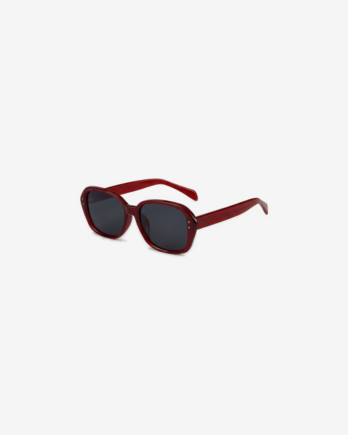 Lunettes de soleil Amber Grenat — monture oversize acétate, vue de trois-quarts