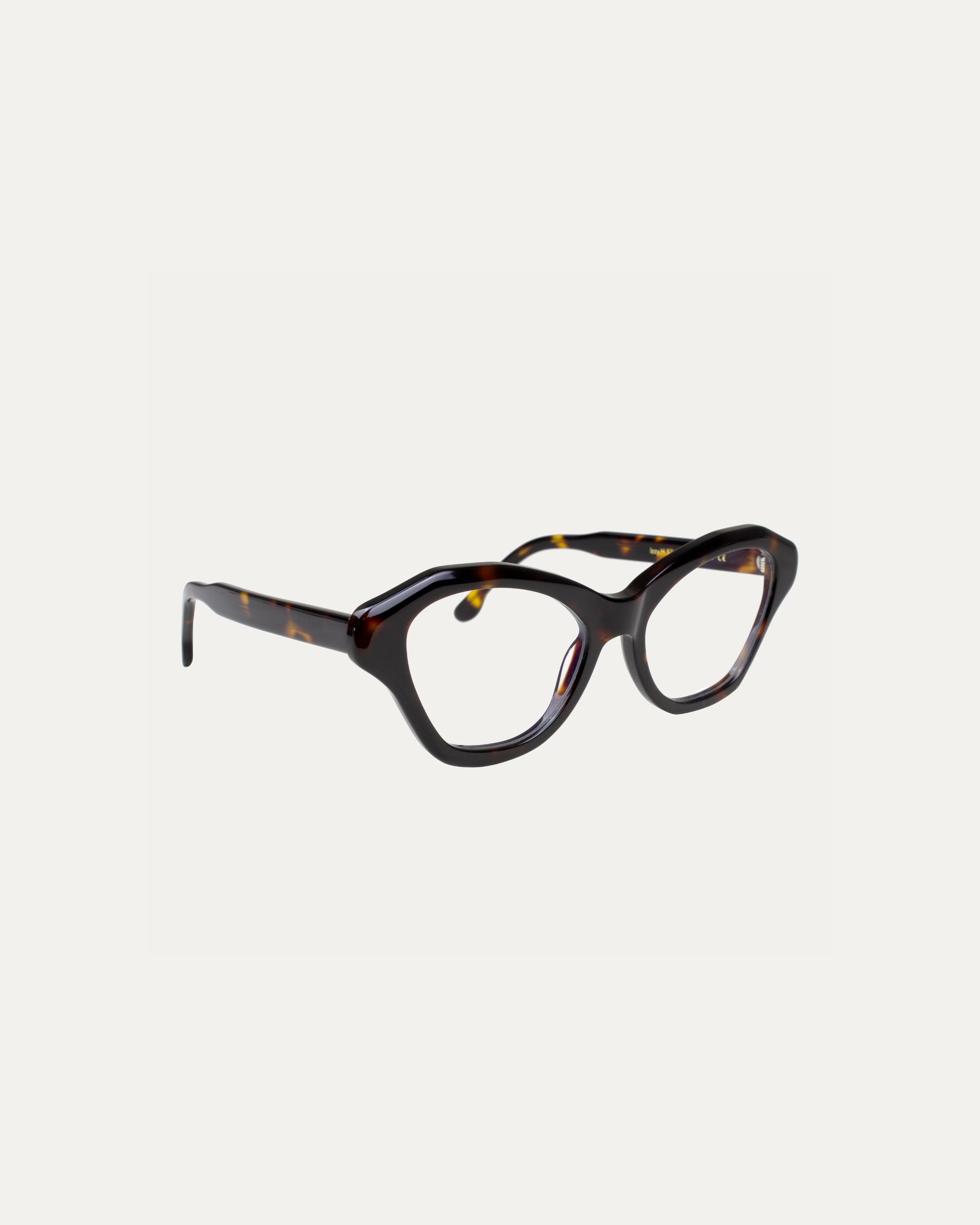Lunettes de vue Izzy.H Écaille — monture papillon acétate, vue de trois-quarts
