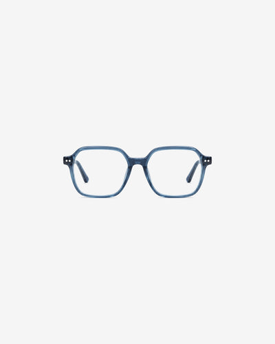Lunettes de vue 7758P-C3 100% Santé — monture acétate bleu, vue de face