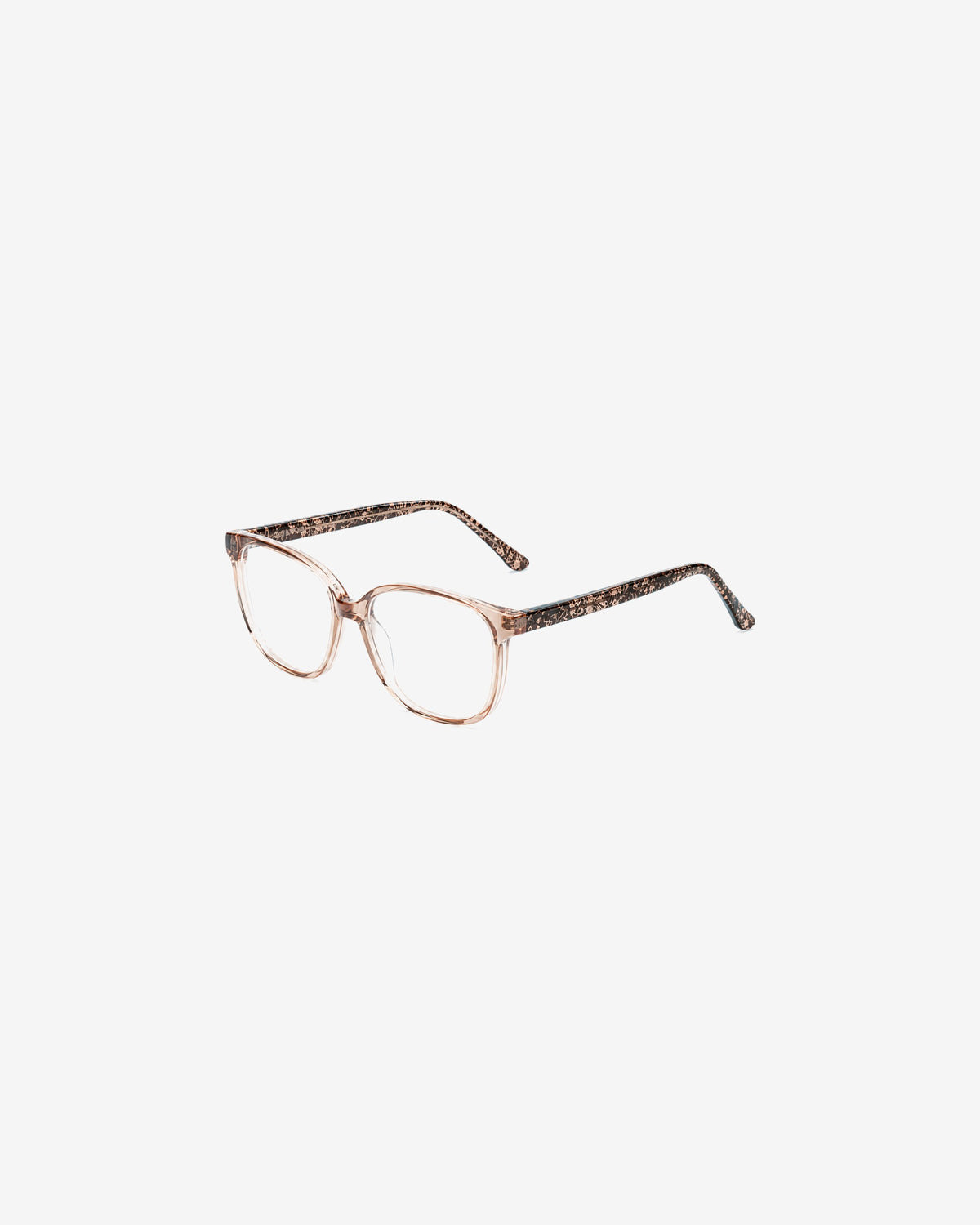 Lunettes de vue 7761P-C2 100% Santé — monture acétate rose cristal, vue de trois-quarts