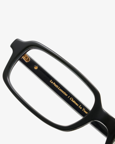 Lunettes de vue Amboise Noir — monture rectangulaire acétate, vue de trois-quarts