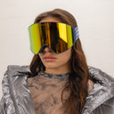 Avoriaz Blue Ski Mask with Orange Glass Le Petit Lunetier