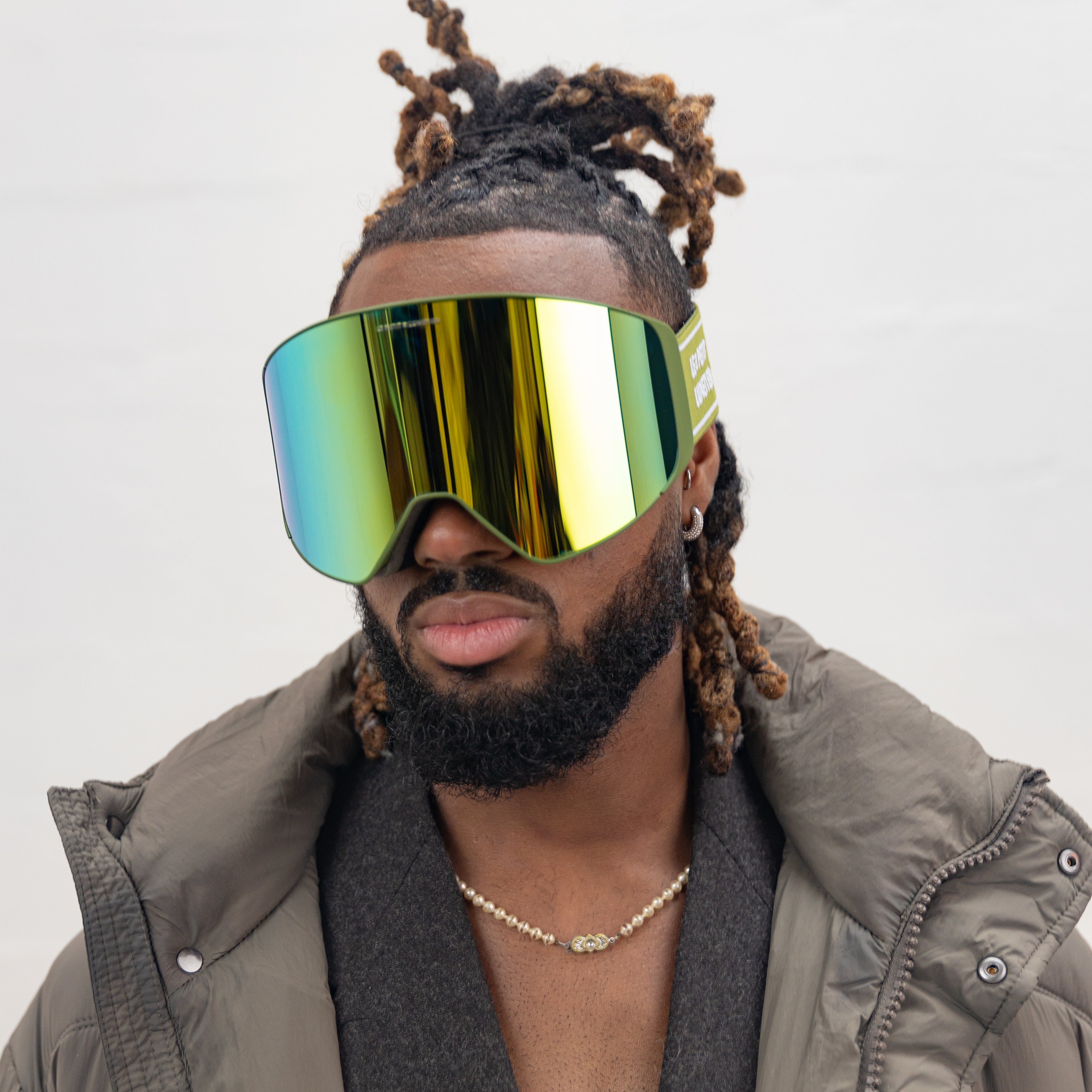 Masque de Ski Valmorel Vert Vitre Gold