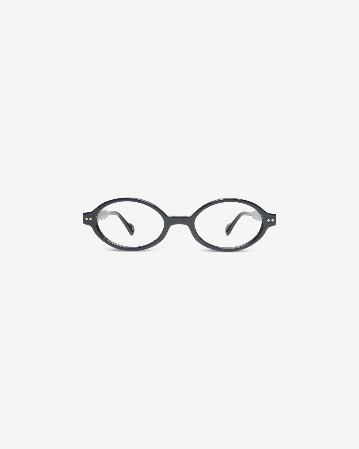 Lunettes de vue Dolores Noir — monture ovale acétate, vue de face