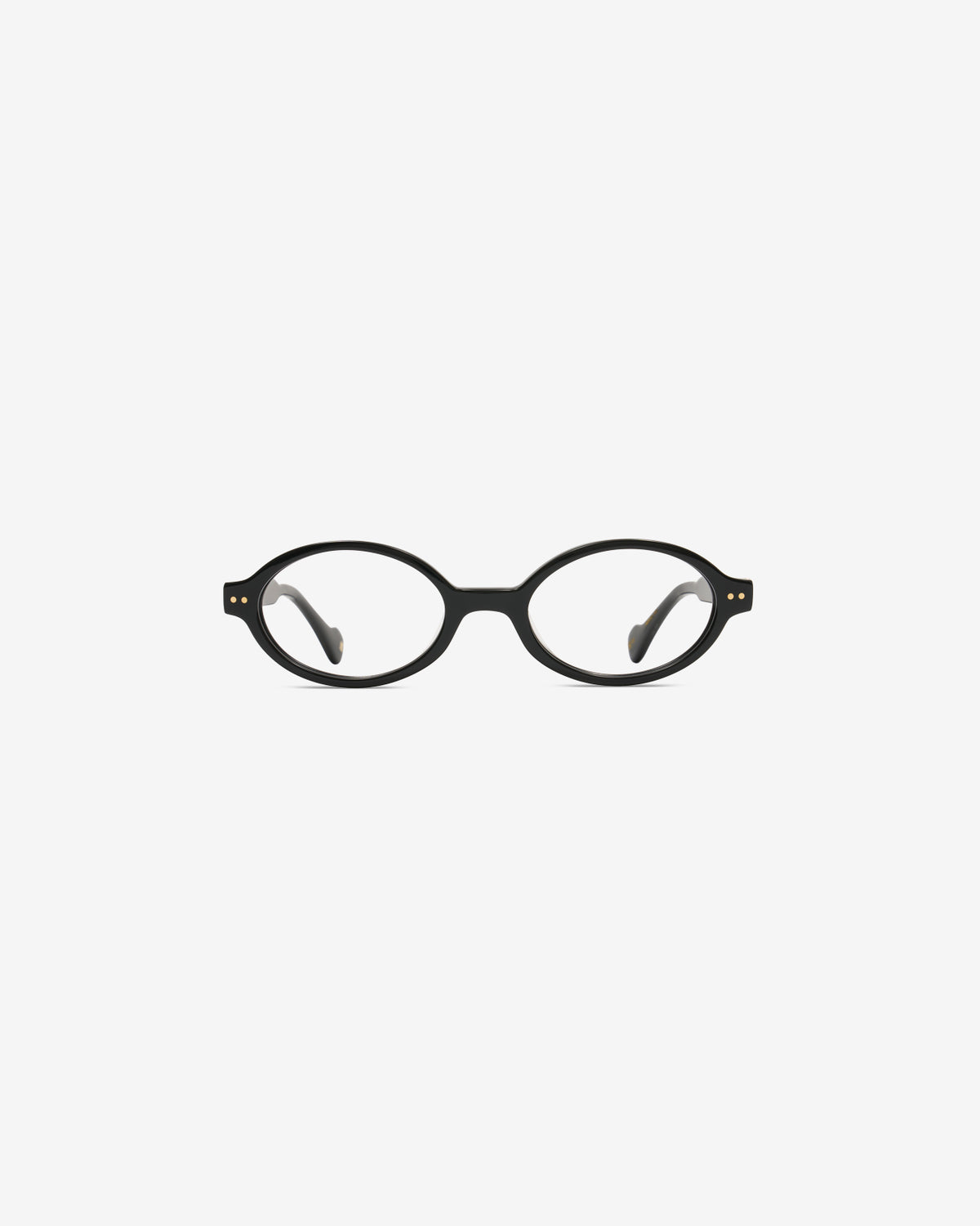Lunettes de vue Dolores Noir — monture ovale acétate, vue de face