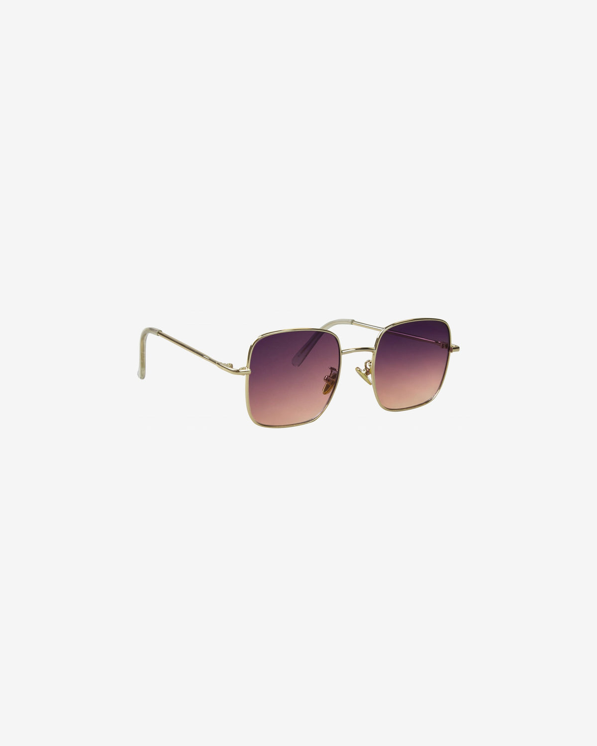 Lunettes de soleil Emily.C Gold — monture rectangulaire métal, vue de trois-quarts