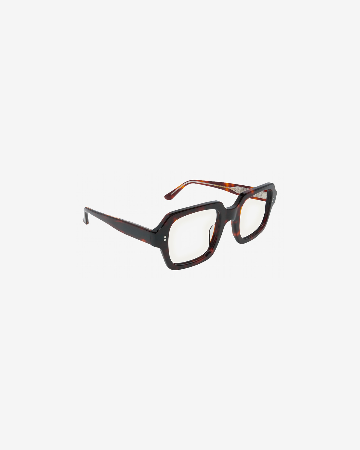 Lunettes de vue Gabriel Écaille — monture carré acétate, vue de trois-quarts