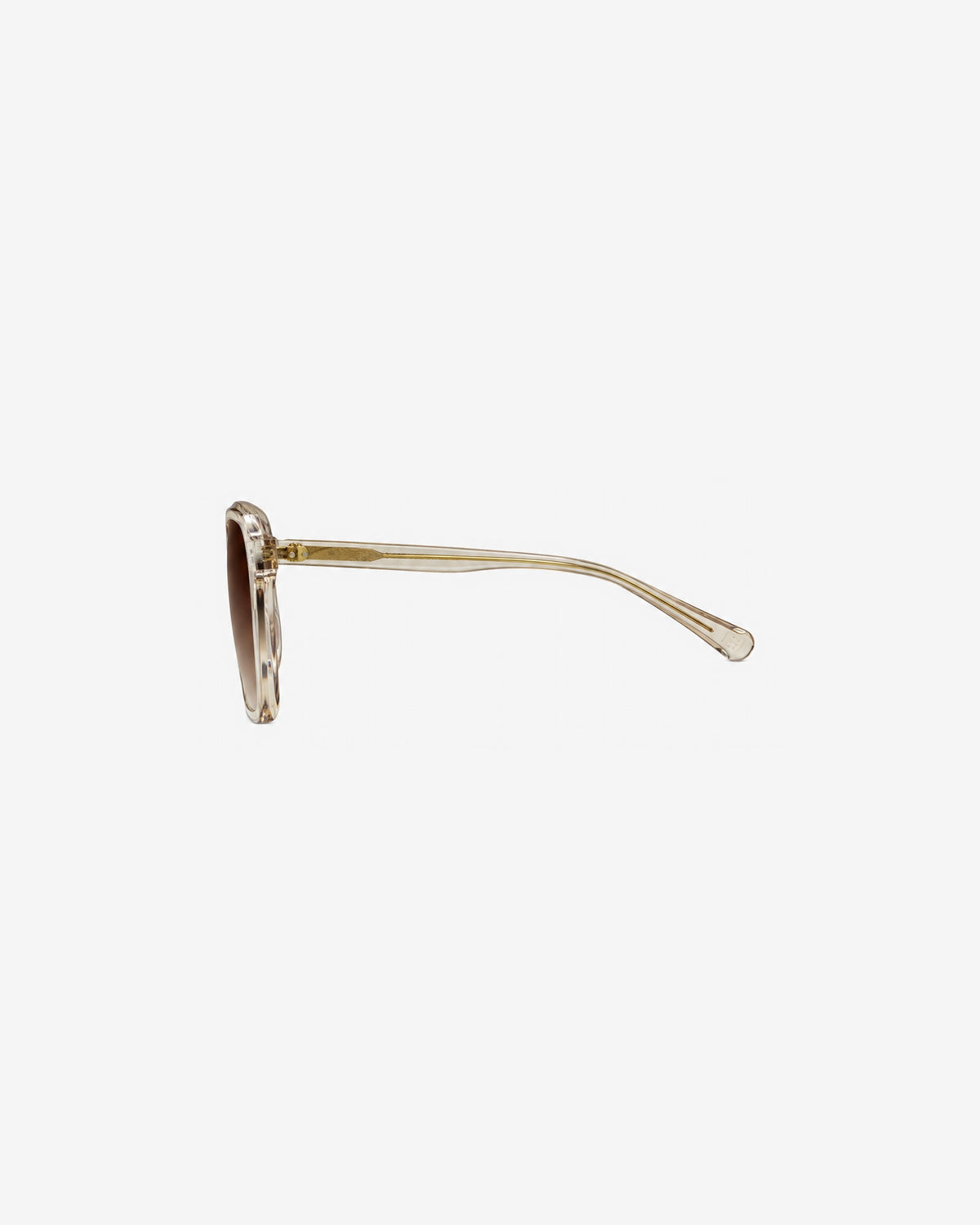 Lunettes de soleil Gigi M Champagne — monture ovale acétate-métal, vue de profil