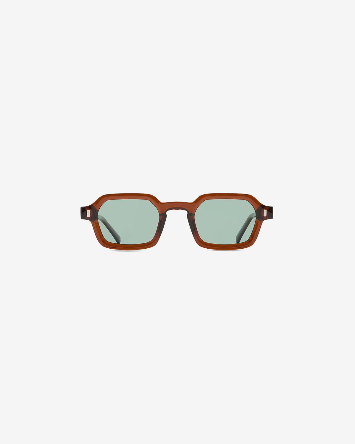 Lunettes de soleil Graham Marron — monture hexagonale acétate, vue de face