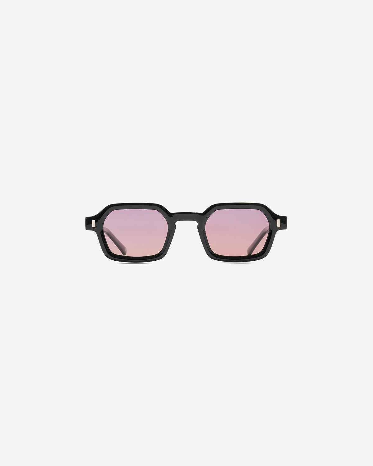 Lunettes de soleil Graham Noir — monture hexagonale acétate, vue de face