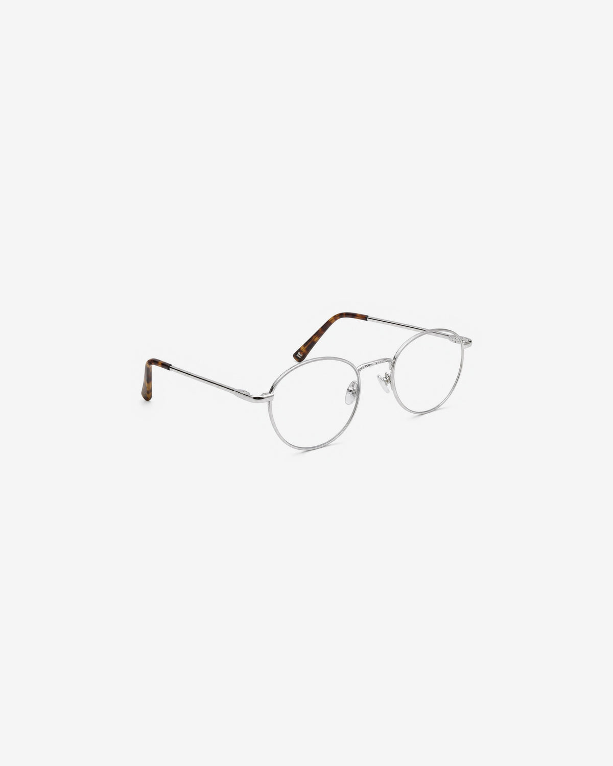 Lunettes de vue Hanna.B Silver — monture ronde métal, vue de trois-quarts