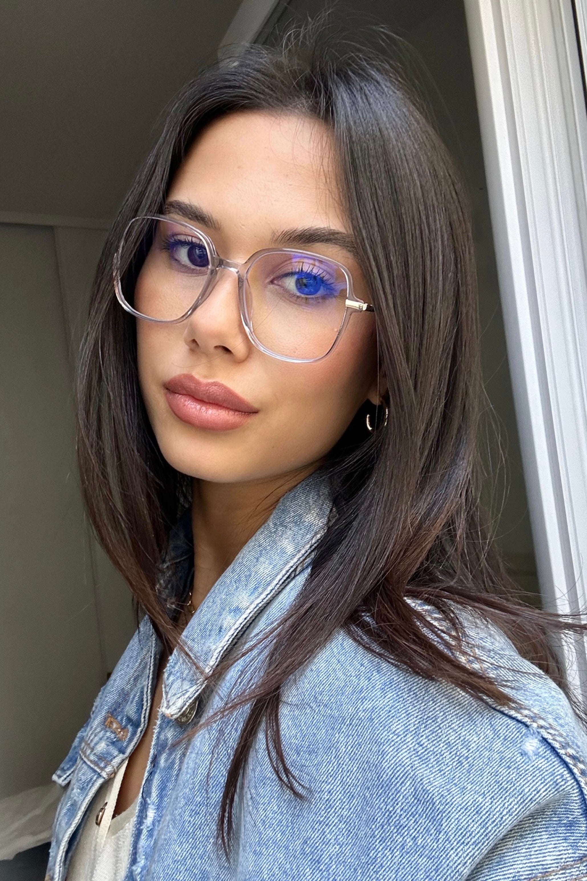 Annie.J Gris Transparent - Lumière Bleue