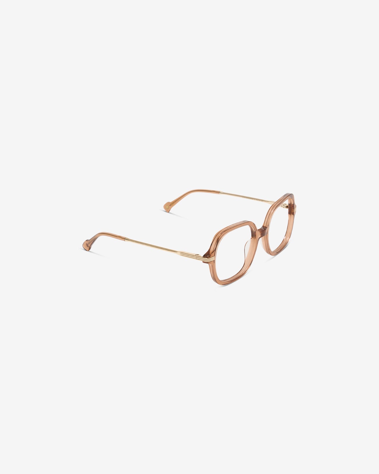 Lunettes de vue Jude Nude — monture ronde acétate, vue de trois-quarts
