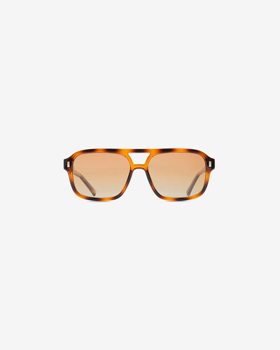 Lunettes de soleil Keanu Ecaille — monture rectangulaire acétate, vue de face