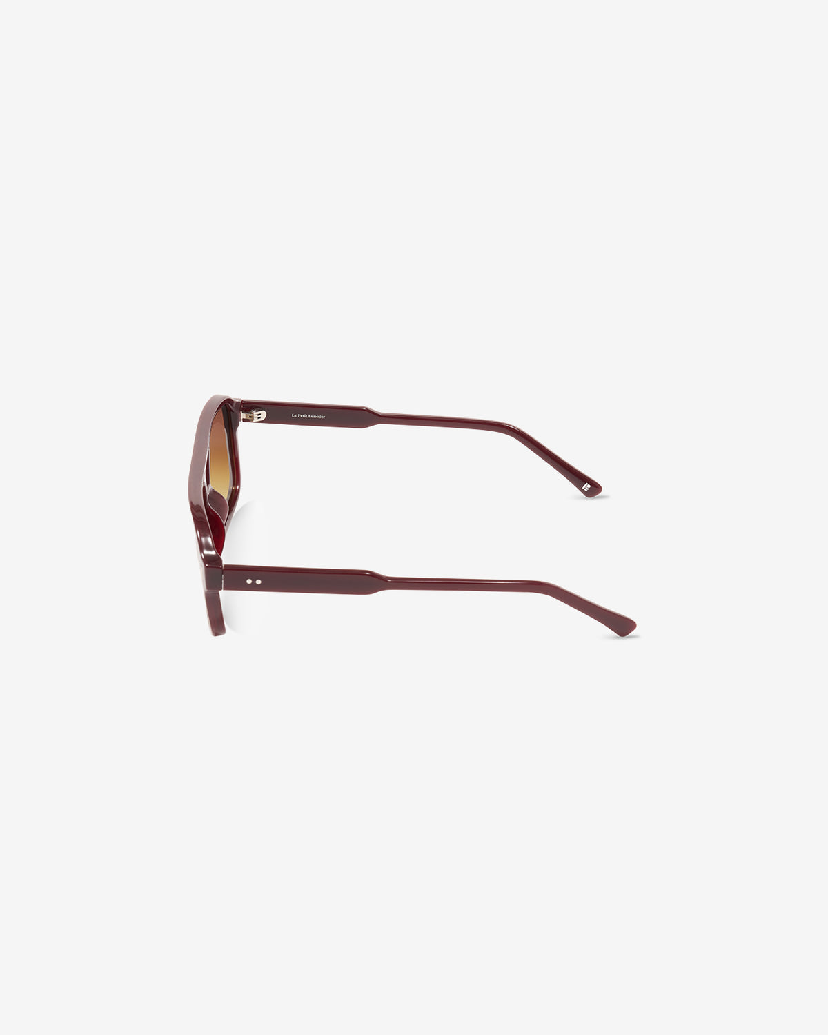Lunettes de soleil Keanu Grenat — monture rectangulaire acétate, vue de profil