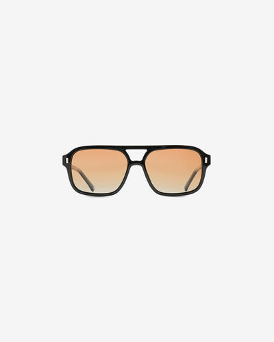 Lunettes de soleil Keanu Noir — monture aviateur acétate, vue de face