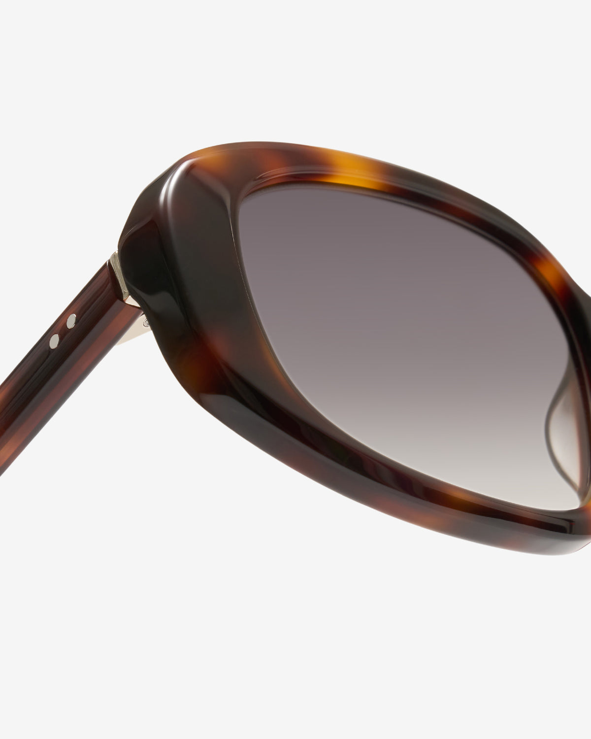 Lunettes de soleil Kelly Ecaille — gros plan sur la charnière