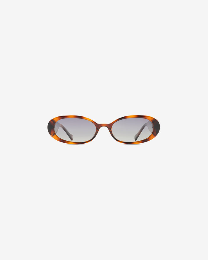 Lunettes de soleil Klea Ecaille — monture ovale acétate, vue de face