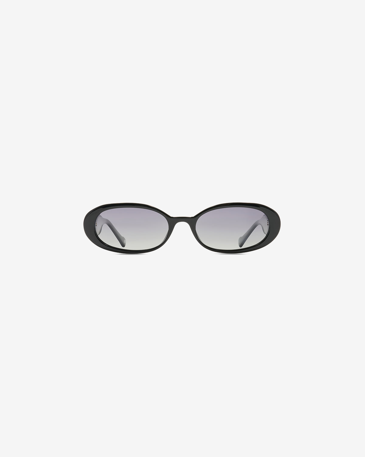 Lunettes de soleil Klea Noir — monture ovale acétate, vue de face