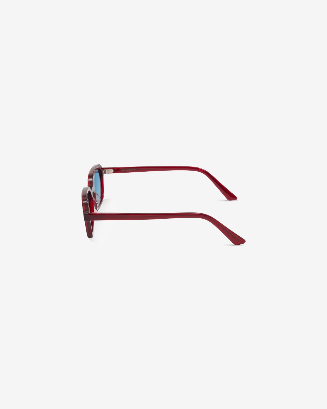 Lunettes de soleil Ren Grenat — monture rectangulaire acétate, vue de profil