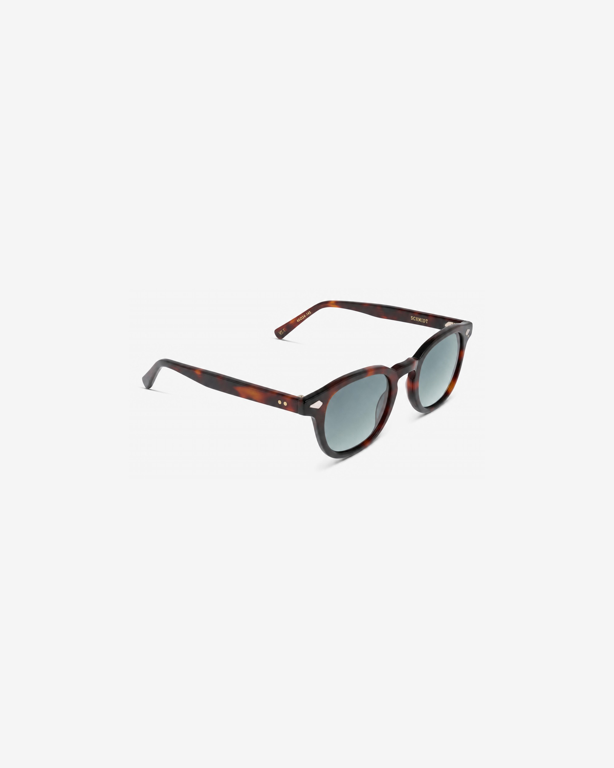 Lunettes de soleil Schmidt Écaille — monture pantos acétate, vue de trois-quarts