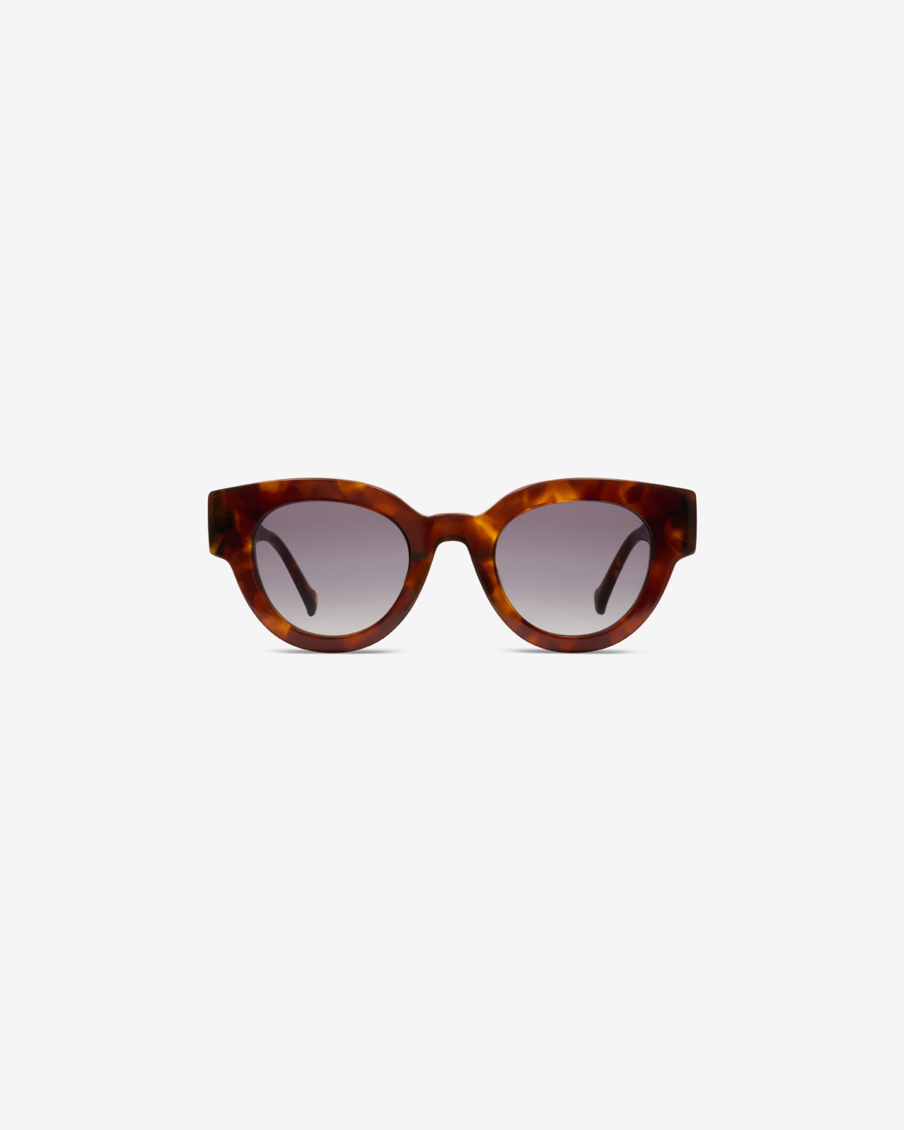 Lunettes de soleil Vesta Ecaille Ambre — monture ronde acétate, vue de face