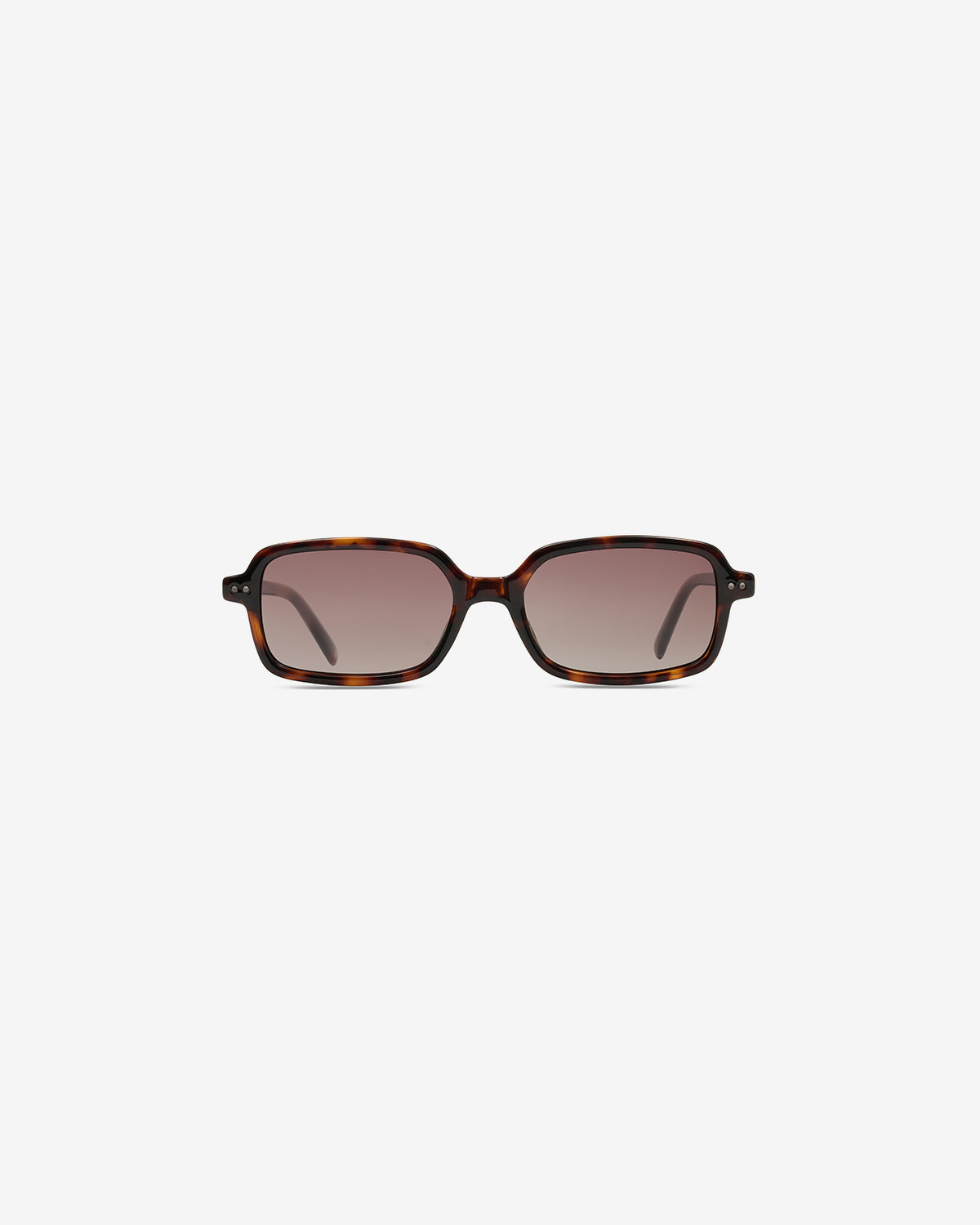Lunettes de soleil Garry Ecaille — monture rectangulaire acétate, vue de face