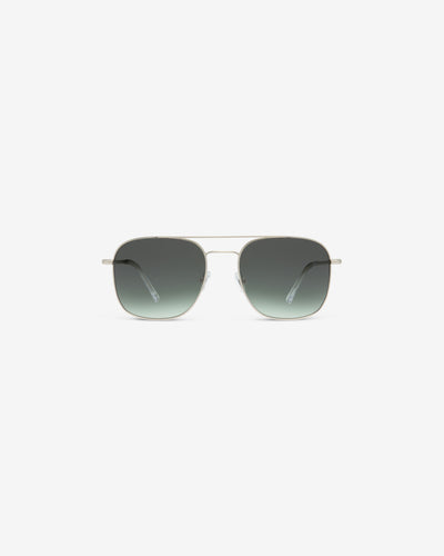 Lunettes de soleil Walter.W Silver — monture aviateur métal, vue de face