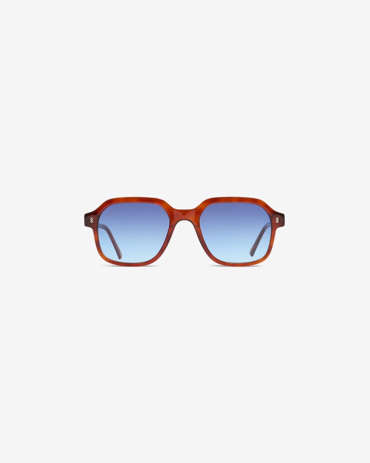 Lunettes de soleil Charles Acajou — monture carré acétate, vue de face