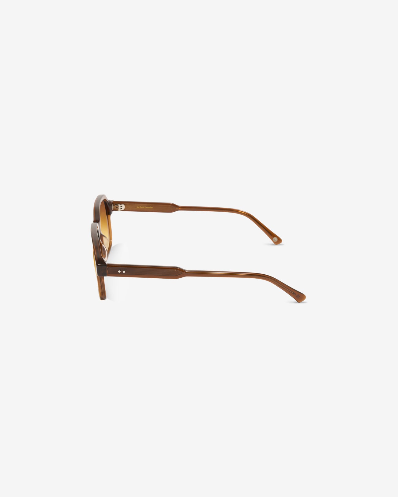 Lunettes de soleil Charles Marron — monture oversize acétate, vue de profil