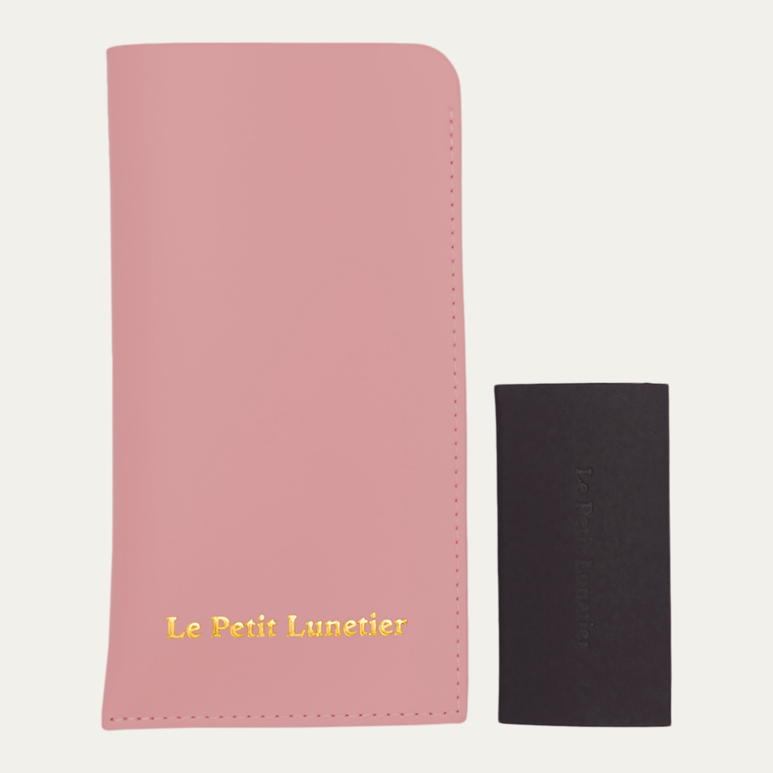 Pink leather pouch