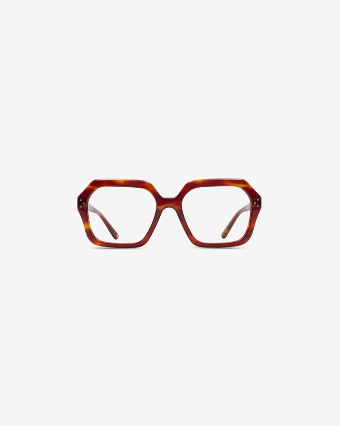 Monture optique Lara Ecaille Rouge — vue de face