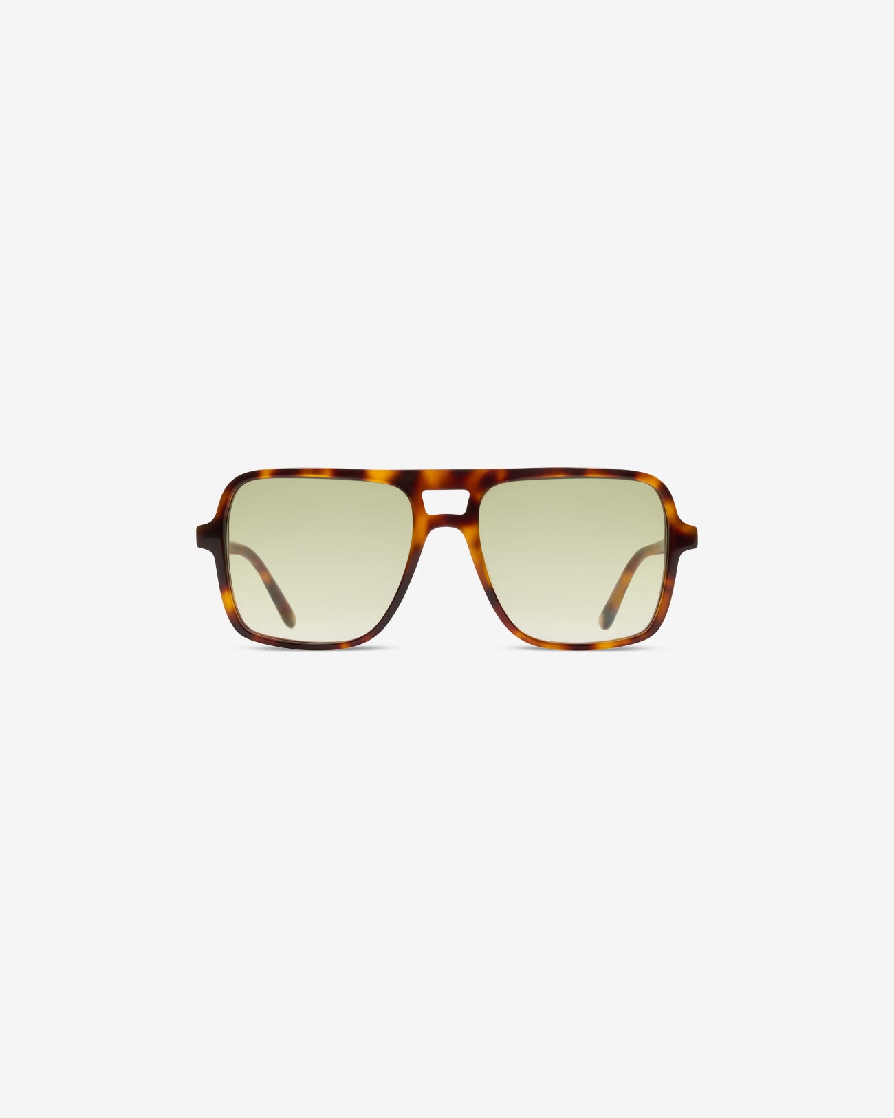 Lunettes de soleil Lewis Ecaille — monture aviateur acétate, vue de face