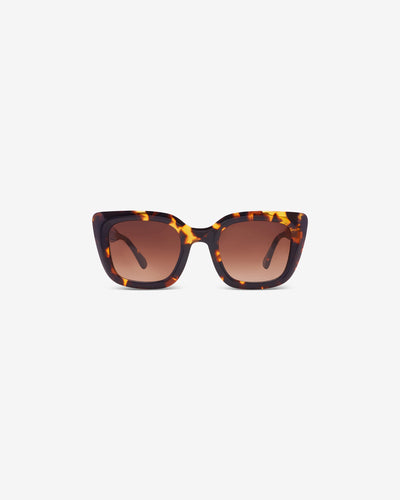 Lunettes de soleil Arya.S Écaille — monture papillon acétate, vue de face