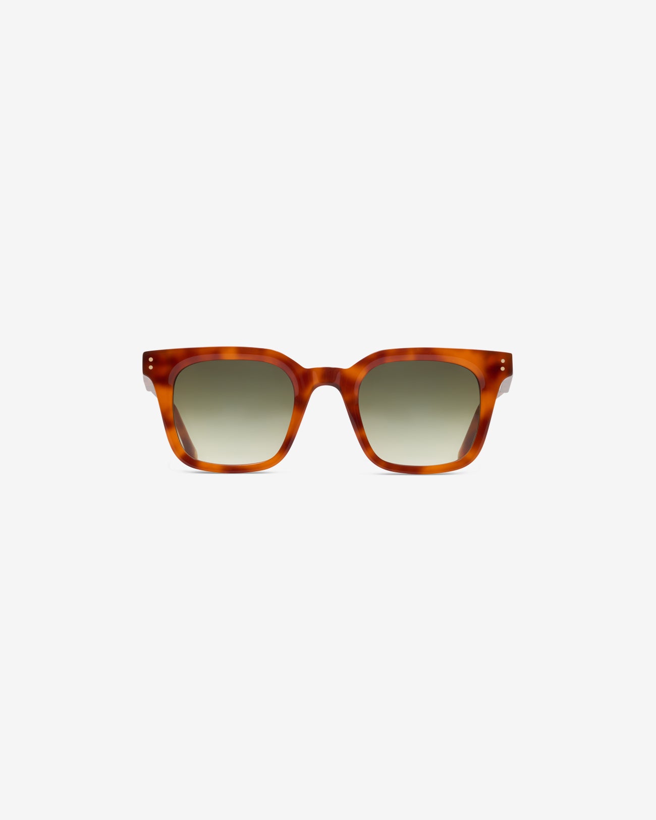Lunettes de soleil Luca Ecaille clair — monture rectangulaire acétate, vue de face