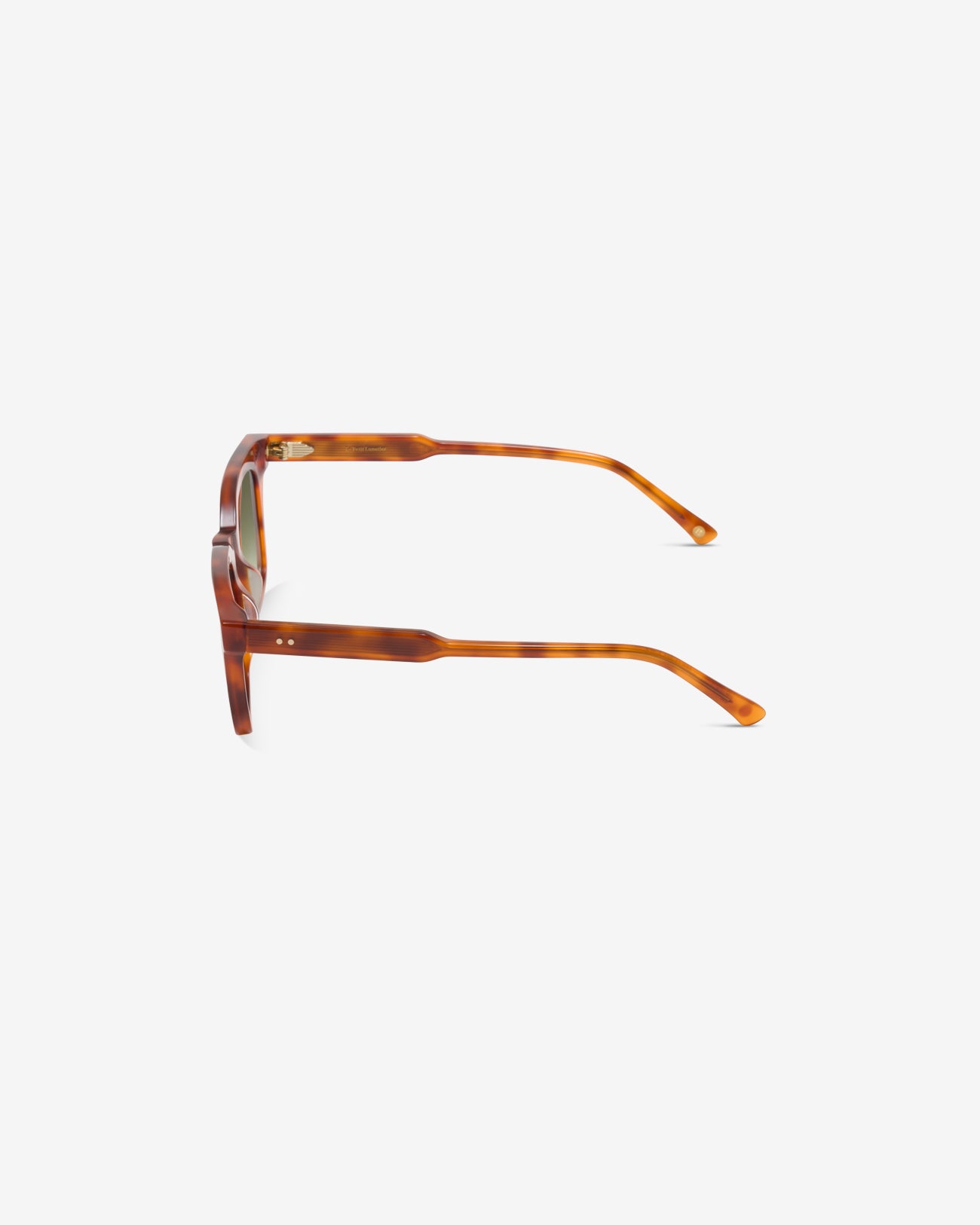 Lunettes de soleil Luca Ecaille clair — monture rectangulaire acétate, vue de profil