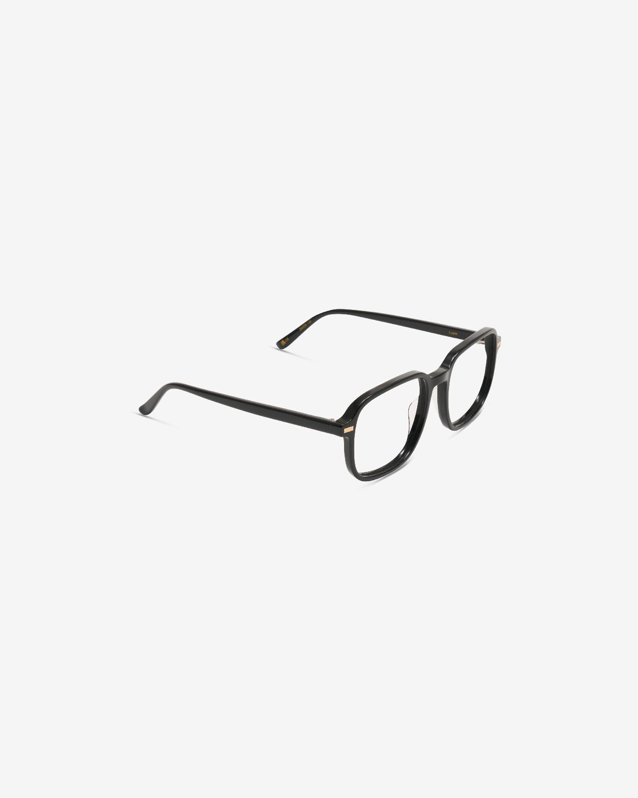 Lunettes de vue Lupin Noir — monture pantos acétate, vue de trois-quarts
