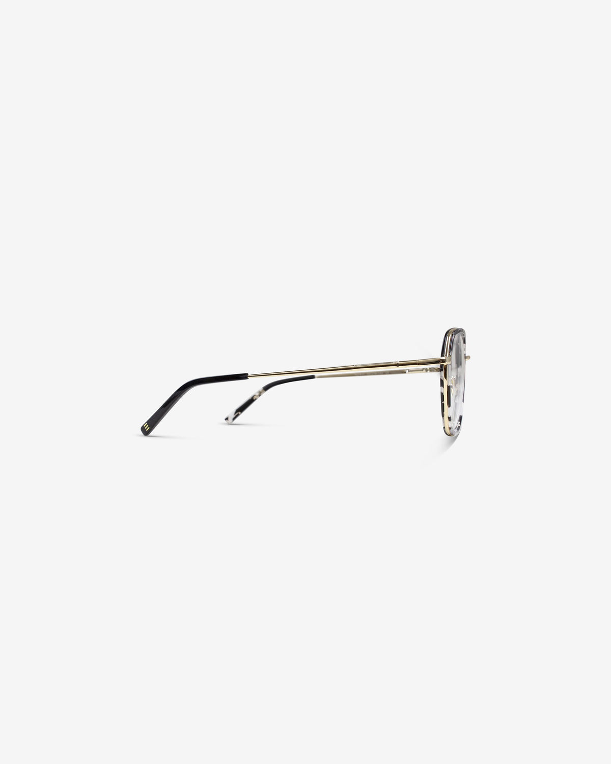 Lunettes de vue Nora.A Écaille Noir — monture oversize acétate-métal, vue de profil