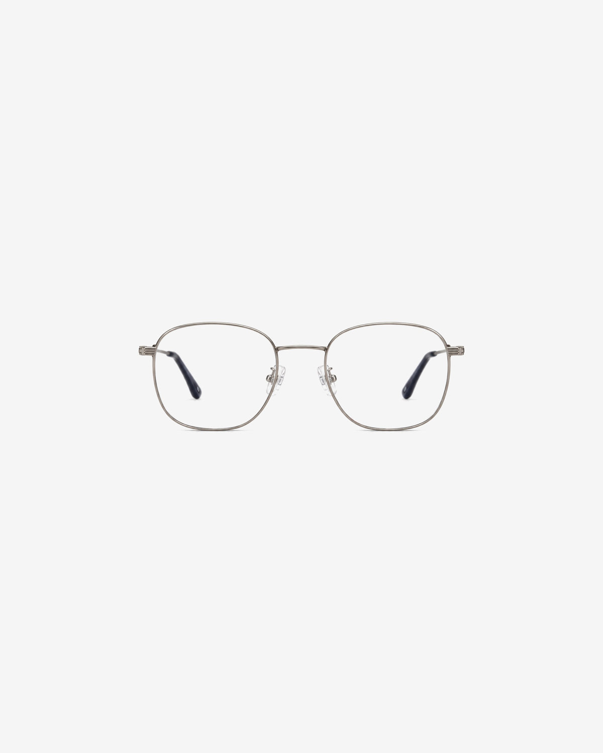 Lunettes de vue POL0124-C1 100% Santé — monture métal gris acier, vue de face