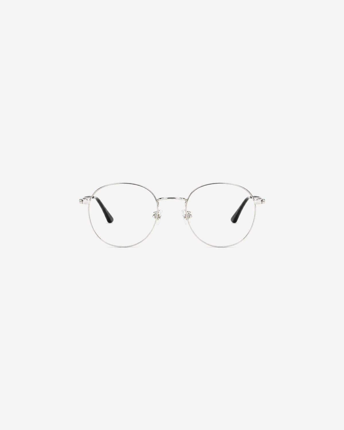 Lunettes de vue POL831-C3 100% Santé — monture ronde métal argent, vue de face