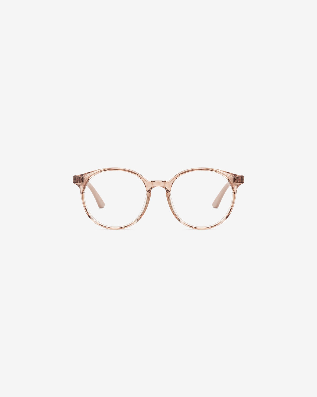 Lunettes de vue POL852-C3 100% Santé — monture ronde acétate rose cristal, vue de face