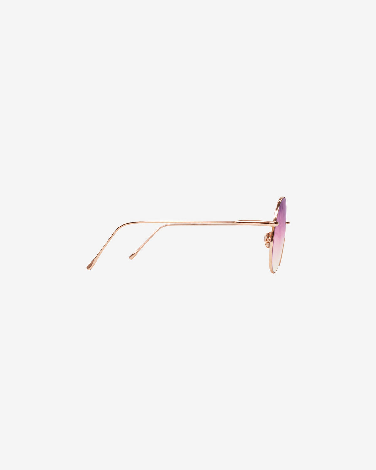 Lunettes de soleil Phoebe.B Rose Gold — monture ronde métal, vue de profil