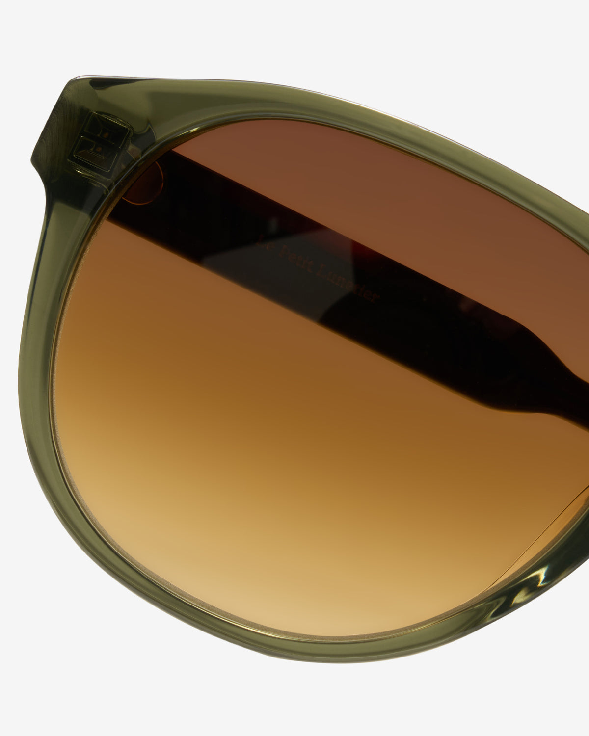 Lunettes de soleil Seymour Olive — gros plan sur la branche
