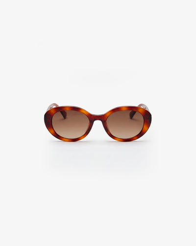 Lunettes de soleil Sienna Ecaille — monture ovale acétate, vue de face