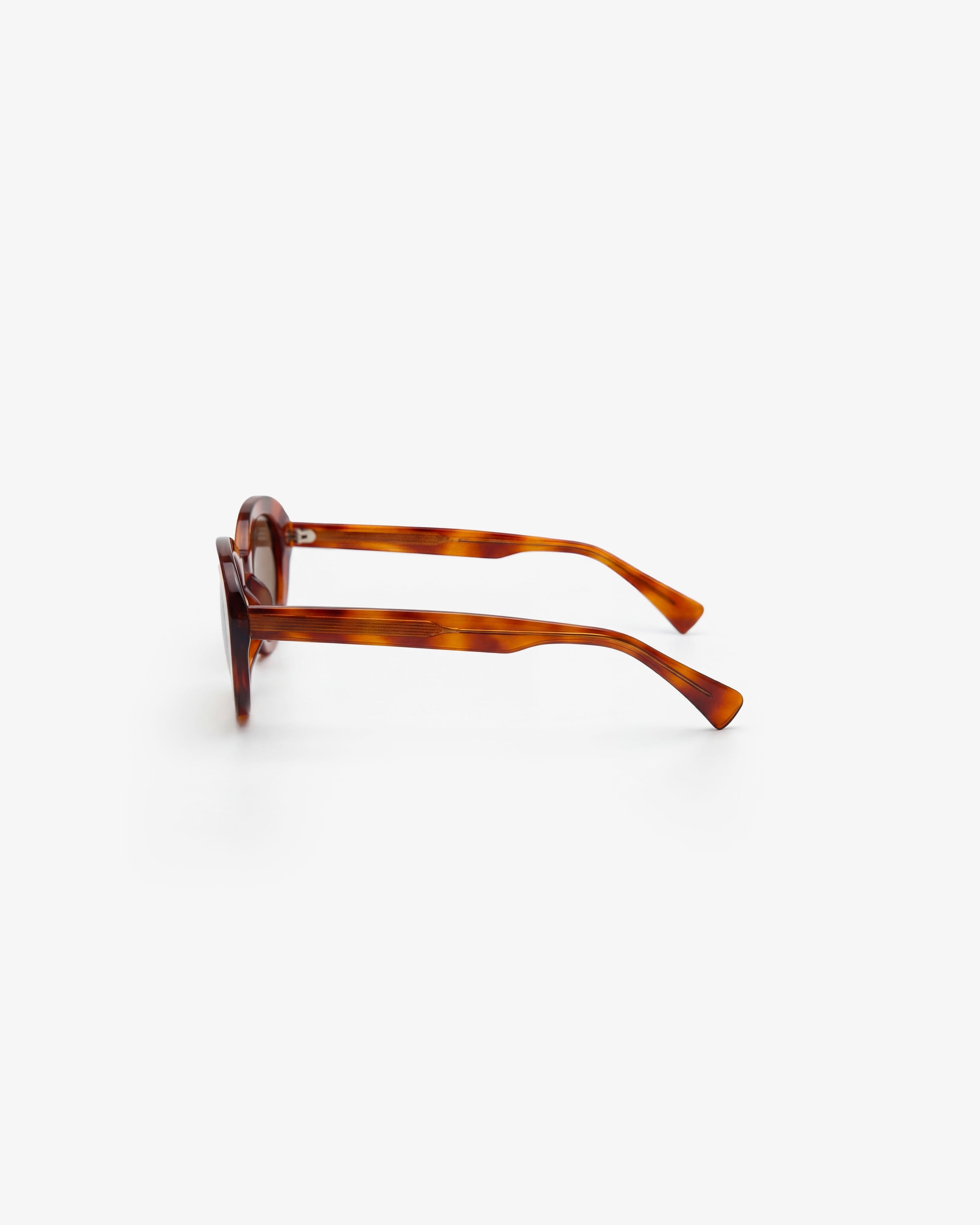 Lunettes de soleil Sienna Ecaille — monture ovale acétate, vue de profil