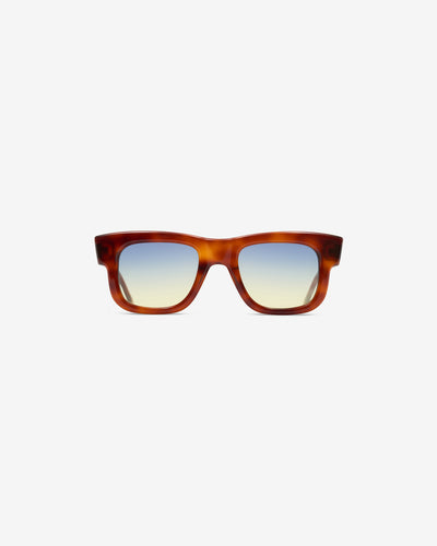 Lunettes de soleil Stevie Acajou — monture rectangulaire acétate, vue de face