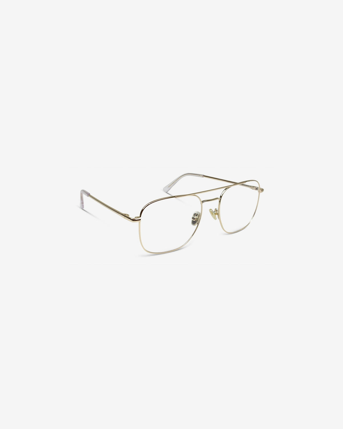 Lunettes de vue Walter.W Gold — monture aviateur métal, vue de trois-quarts