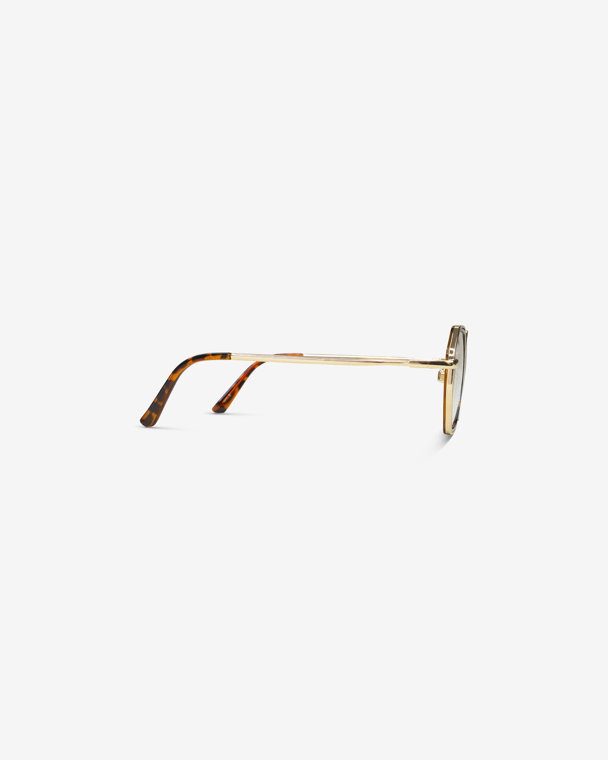 Lunettes de vue Will.B Écaille — monture hexagonale acétate-métal, vue de profil