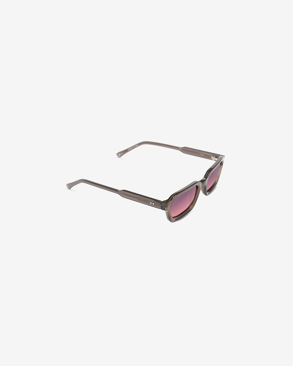 Lunettes de soleil Zava Marron — monture rectangulaire acétate, vue de trois-quarts