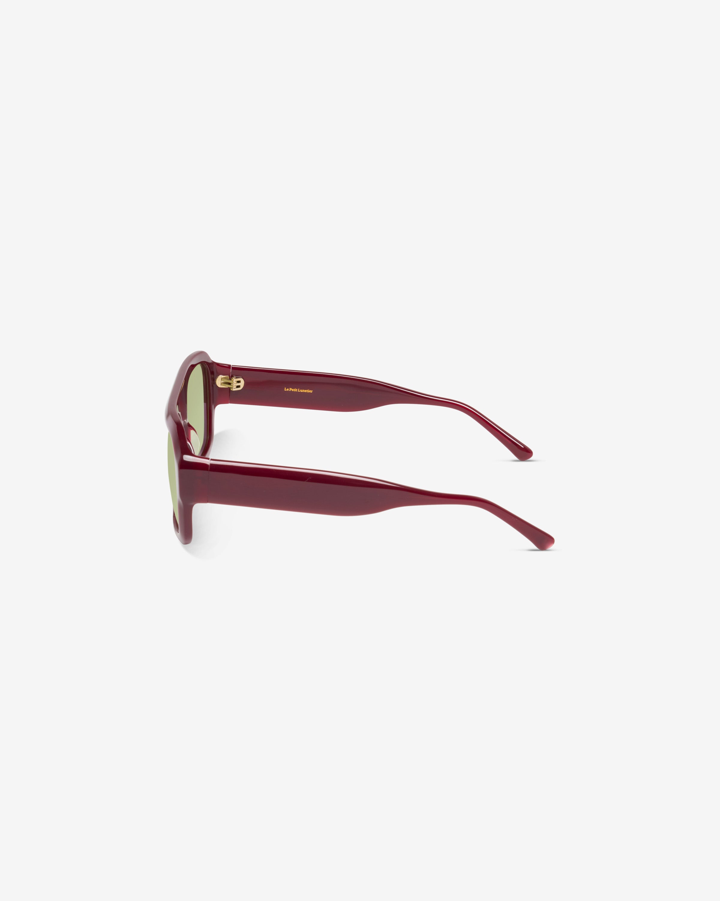 Lunettes de soleil Beaurivage Grenat — monture oversize acétate, vue de profil